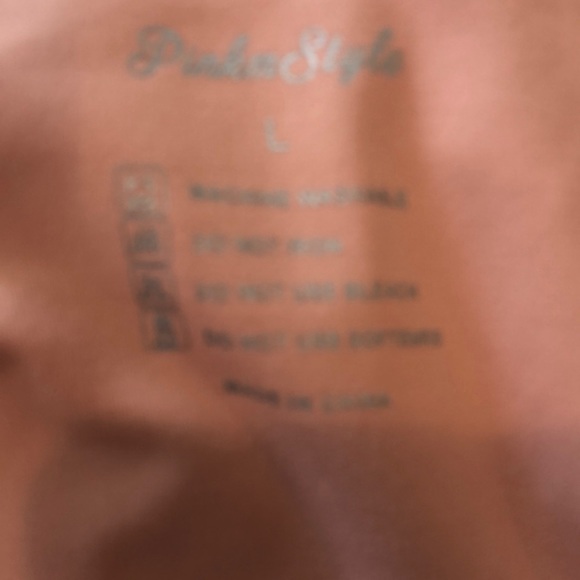 PINK M STYLE NWTS Women’s bodysuit size large, long sleeve - Picture 6 of 11